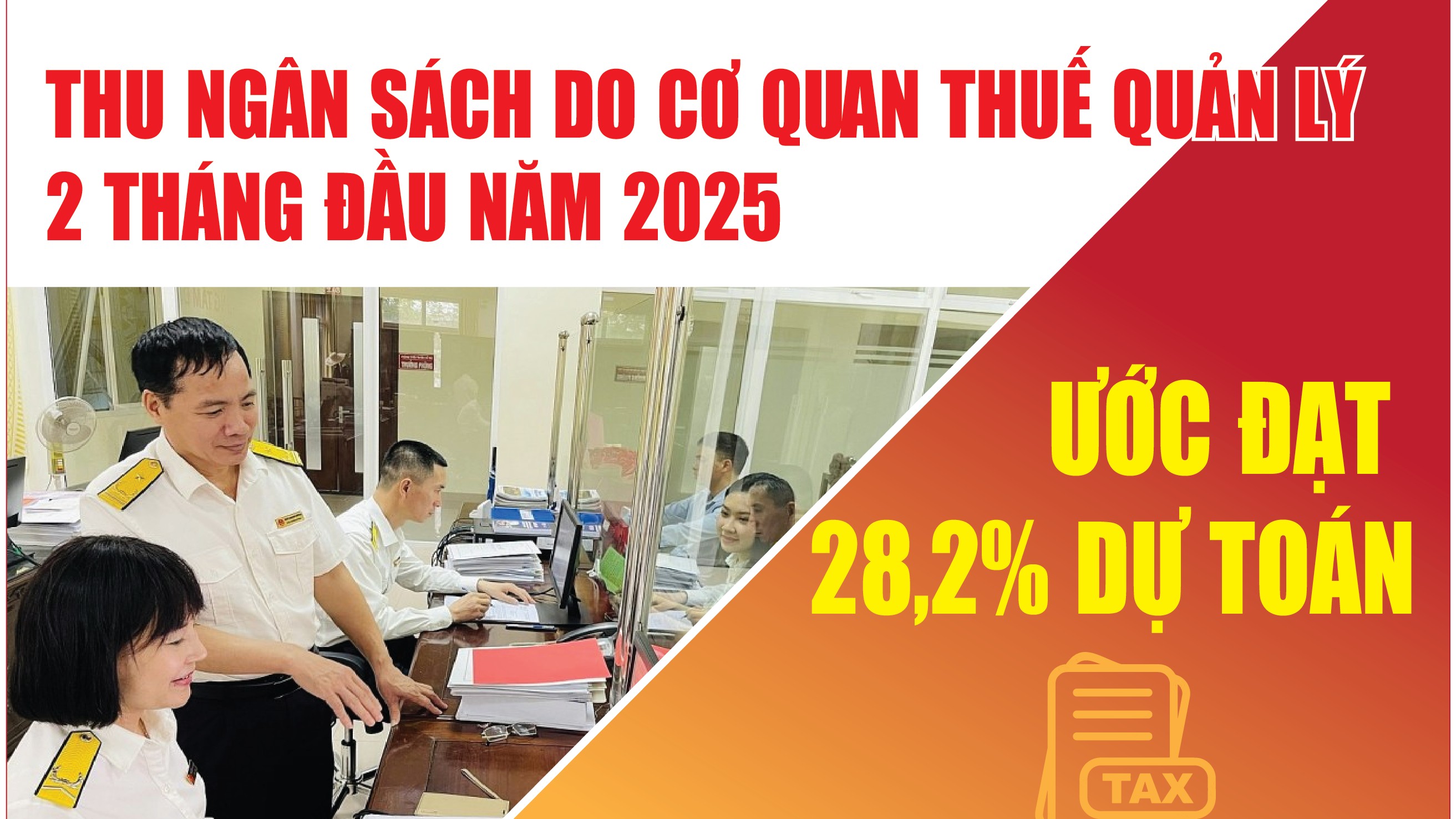 Infographics: Ngành Thuế thu ngân sách nhà nước 2 tháng ước đạt 484.884 tỷ đồng