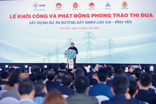 Construction begins on 500kV Lao Cai-Vinh Yen transmission line- Ảnh 1.