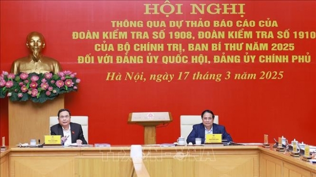 Chủ tịch Quốc hội và Thủ tướng chủ trì Hội nghị công bố dự thảo kết quả kiểm tra Đảng ủy Chính phủ