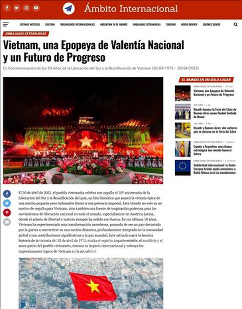 Truyền thông Mỹ Latin đồng loạt đăng tải loạt bài viết về chiến thắng lịch sử của Việt Nam- Ảnh 4.