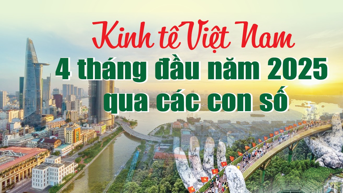 Infographics: Những điểm sáng kinh tế Việt Nam 4 tháng đầu năm 2025 qua các con số