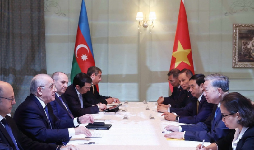 Tổng Bí thư Tô Lâm hội kiến Thủ tướng Azerbaijan Ali Asadov
