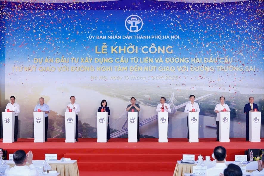 Hà Nội khởi công Dự án đầu tư xây dựng cầu Tứ Liên và đường hai đầu cầu