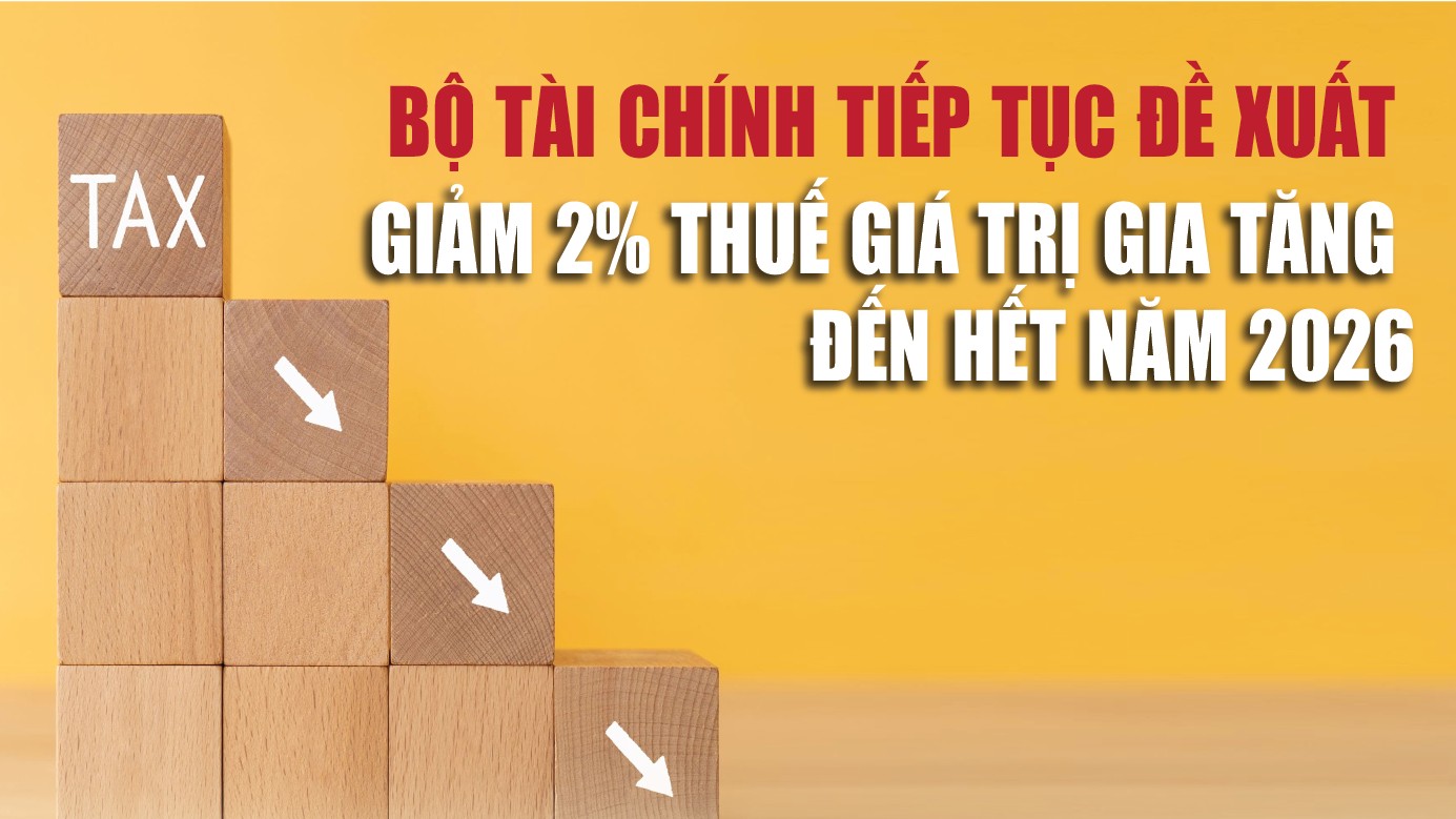 Infographics: Đề xuất tiếp tục giảm 2% thuế giá trị gia tăng từ 1/7/2025 đến 31/12/2026