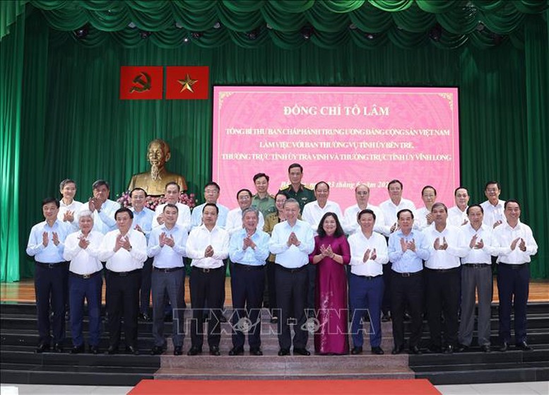 Tổng Bí thư Tô Lâm: Hợp nhất Vĩnh Long, Bến Tre và Trà Vinh là một lựa chọn có tính đột phá- Ảnh 4.