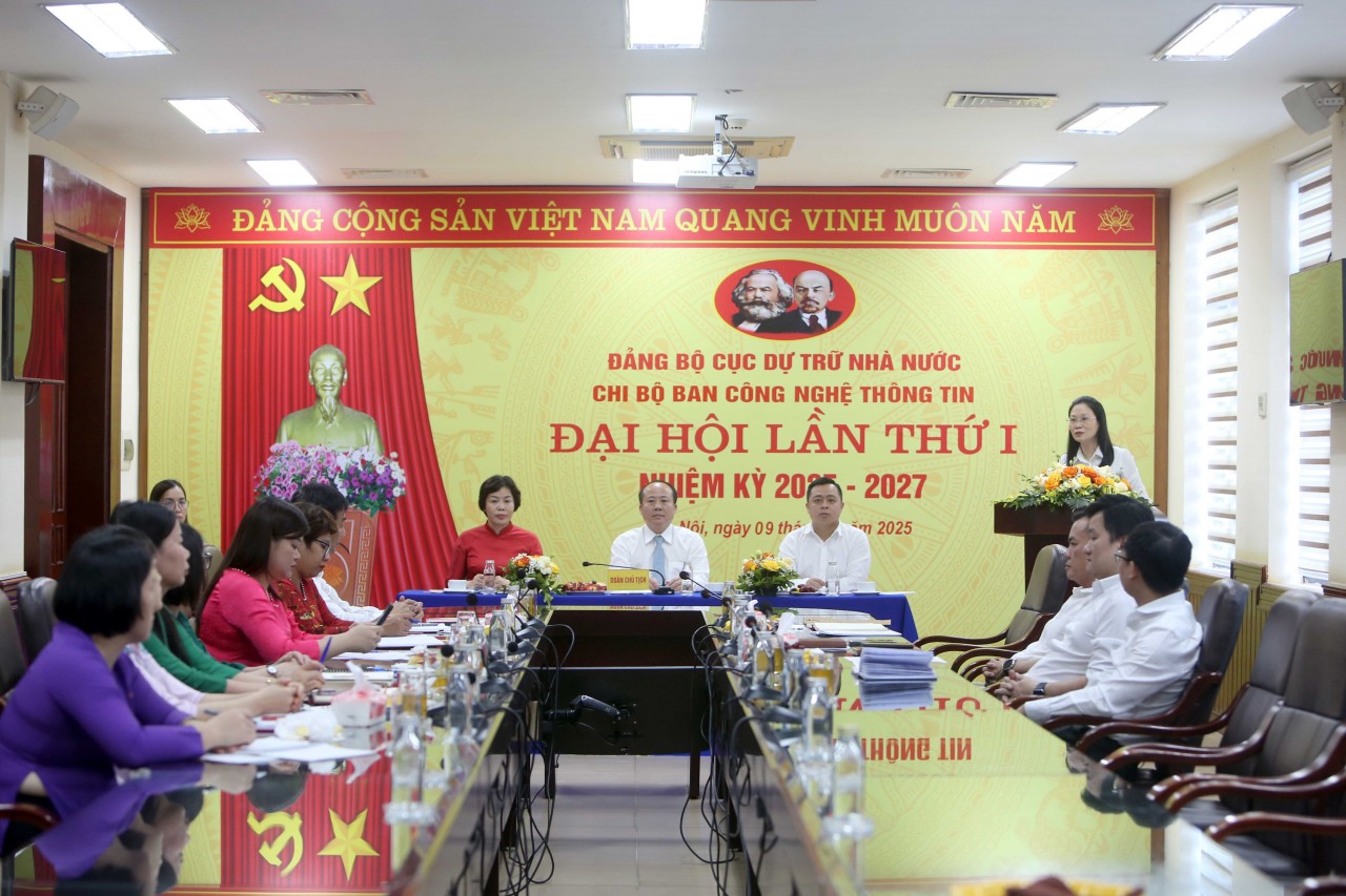 Chi bộ Ban Công nghệ Thông tin  (Đảng bộ Cục Dự trữ Nhà nước) tổ chức thành công Đại hội nhiệm kỳ 2025 -2027