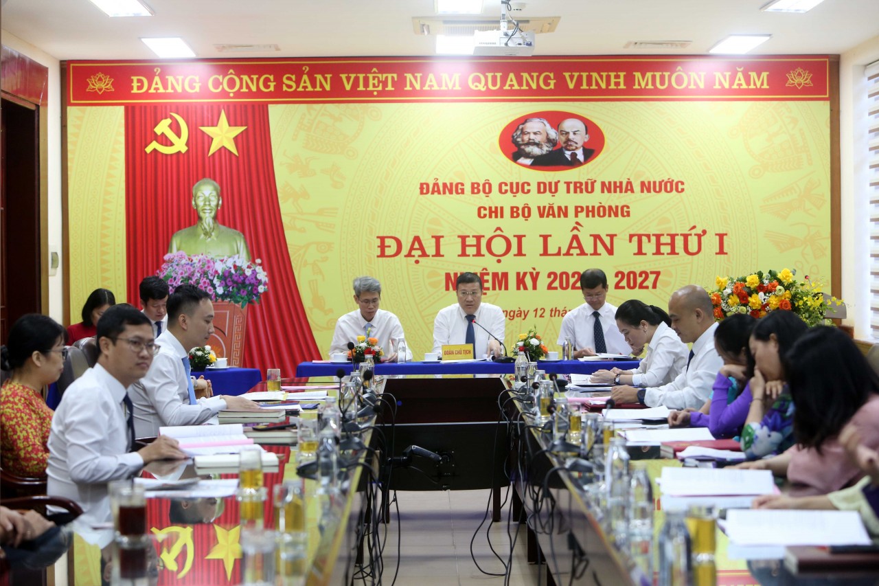 Các chi bộ trực thuộc Đảng bộ Cục Dự trữ Nhà nước tổ chức thành công Đại hội lần thứ I nhiệm kỳ 2025 - 2027