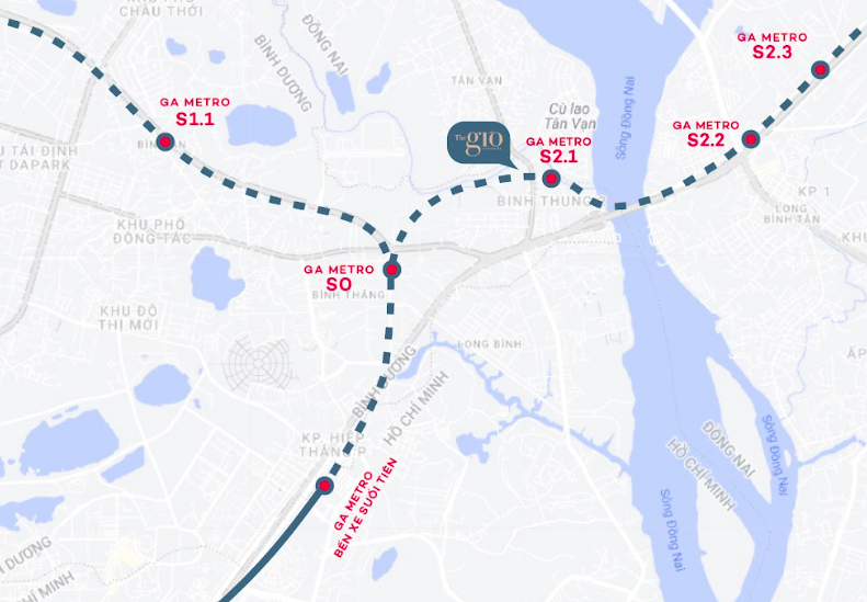 Sức hút The Gió Riverside liền kề 2 nhà ga Metro Bình Dương, Đồng Nai