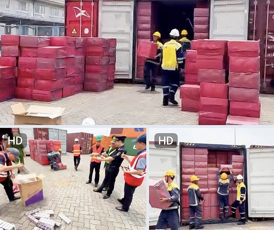 Lật tẩy chiêu trò xuất lậu thuốc lá với chiêu bài quá cảnh, vận chuyển độc lập