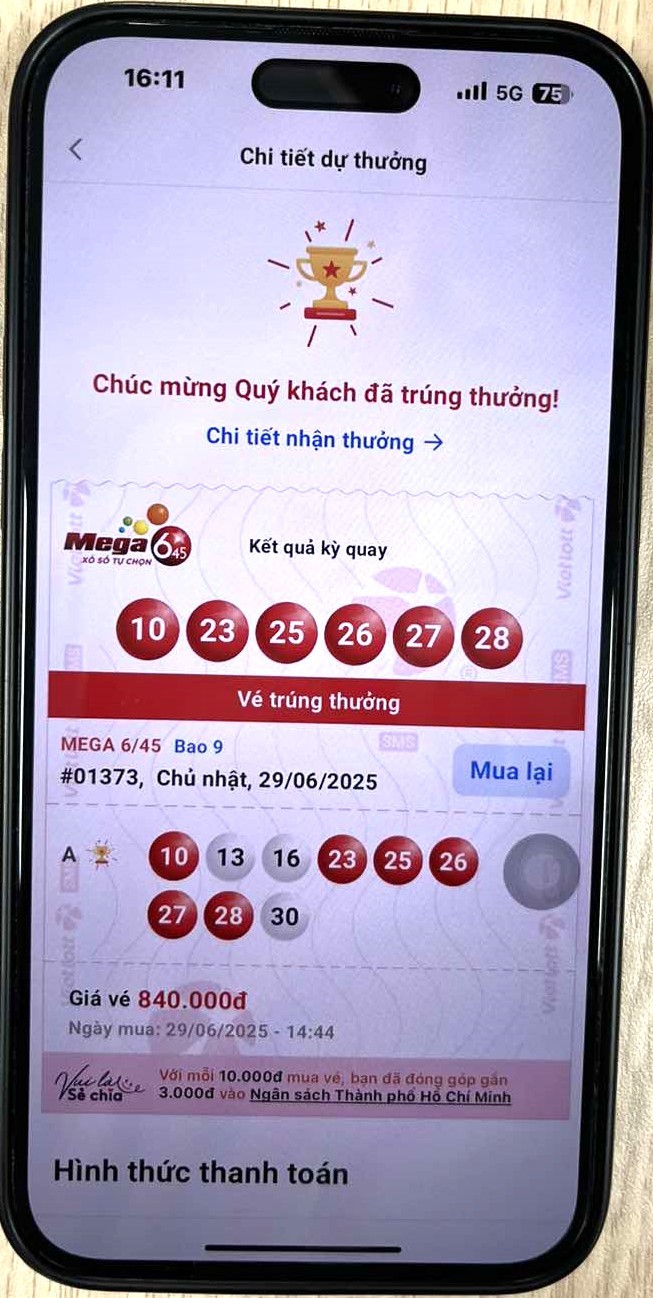 Tấm vé may mắn của anh B.N