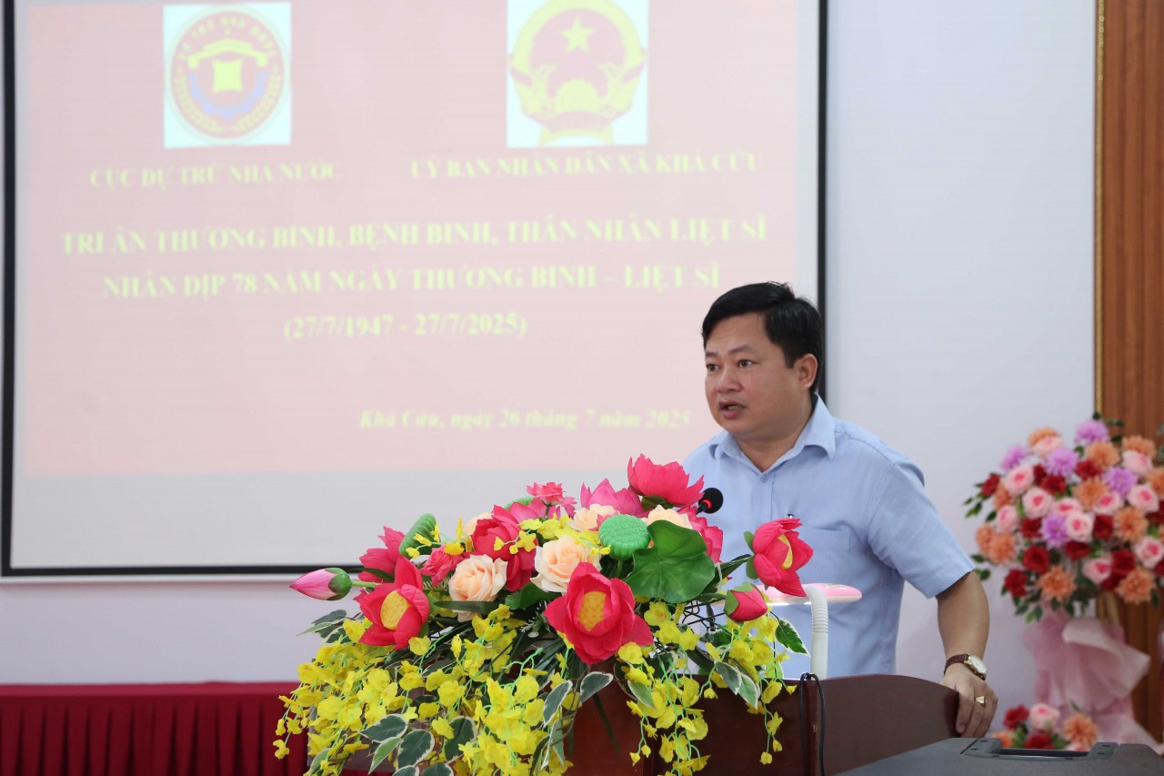 Cục Dự trữ Nhà nước tri ân thương binh, bệnh binh và gia đình liệt sĩ tại xã Khả Cửu Cục Dự trữ Nhà nước tri ân thương binh, bệnh binh và gia đình liệt sĩ tại xã Khả Cửu