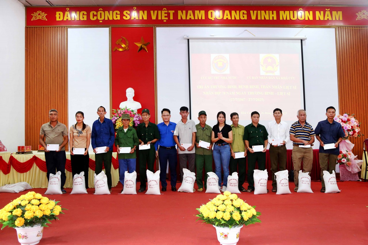 Cục Dự trữ Nhà nước tri ân thương binh, bệnh binh và gia đình liệt sĩ tại xã Khả Cửu Cục Dự trữ Nhà nước tri ân thương binh, bệnh binh và gia đình liệt sĩ tại xã Khả Cửu