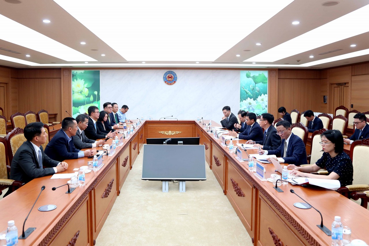 Bộ trưởng Nguyễn Văn Thắng tiếp lãnh đạo Tập đoàn Hana và Dunamu của Hàn Quốc