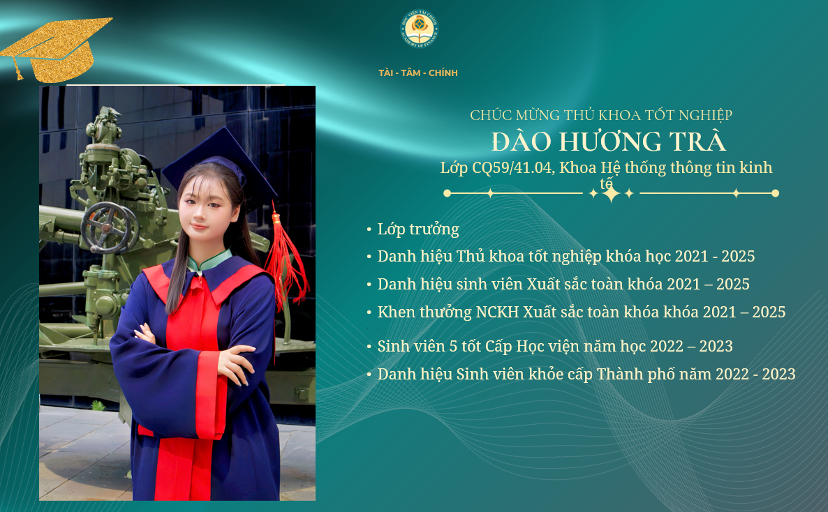 12 gương mặt thủ khoa tốt nghiệp khóa CQ59 Học viện Tài chính