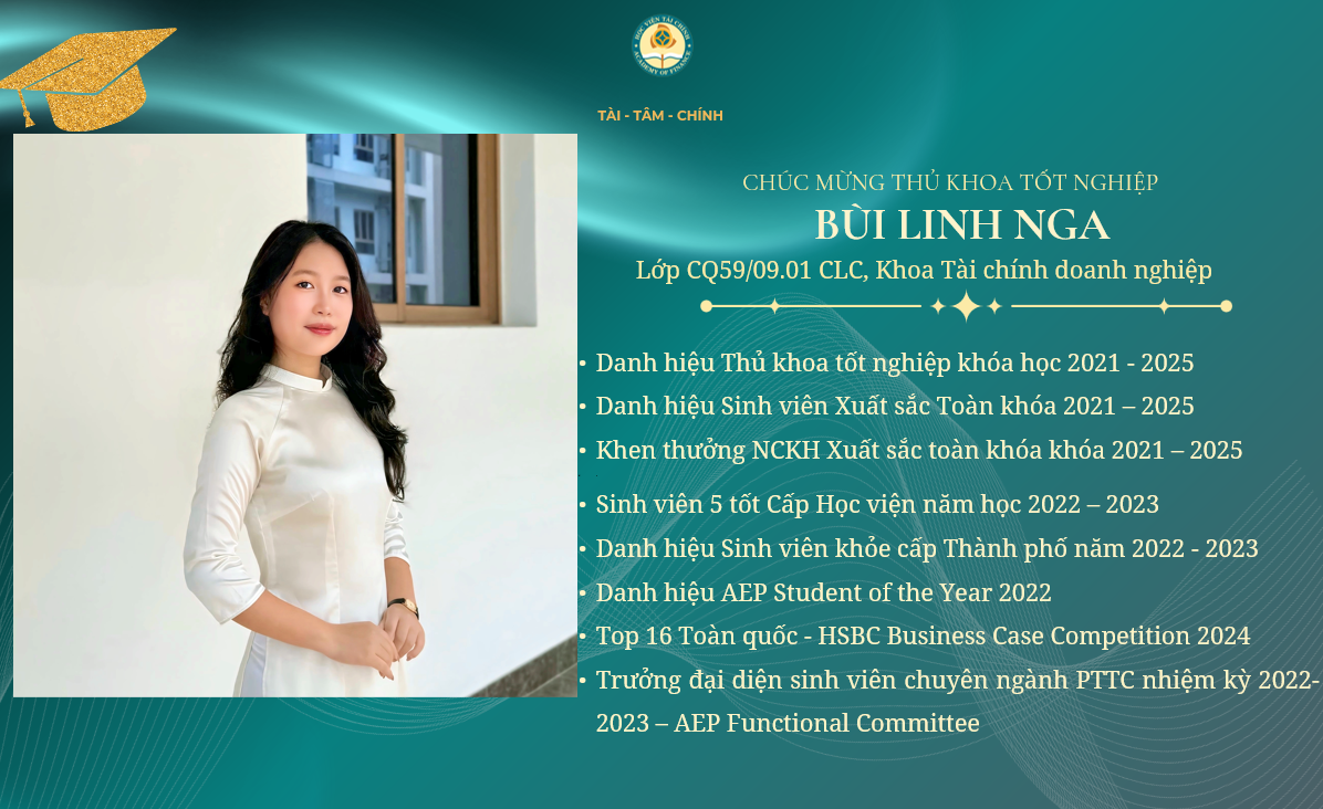 12 gương mặt thủ khoa tốt nghiệp khóa CQ59 Học viện Tài chính