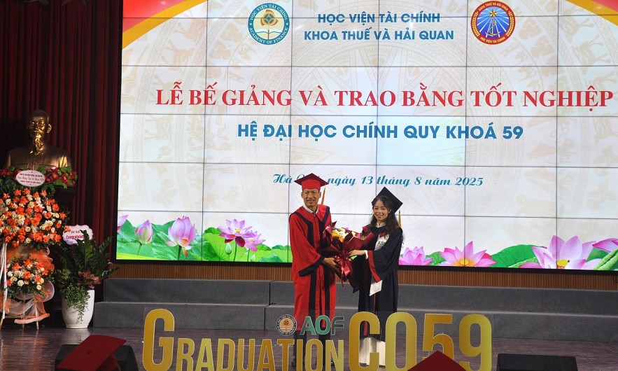Học viện Tài chính: Hơn 72% sinh viên Khoa Thuế và Hải quan khóa 59 tốt nghiệp loại Giỏi và Xuất sắc