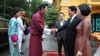 Lễ đón cấp Nhà nước Quốc vương Bhutan và Hoàng hậu thăm Việt Nam