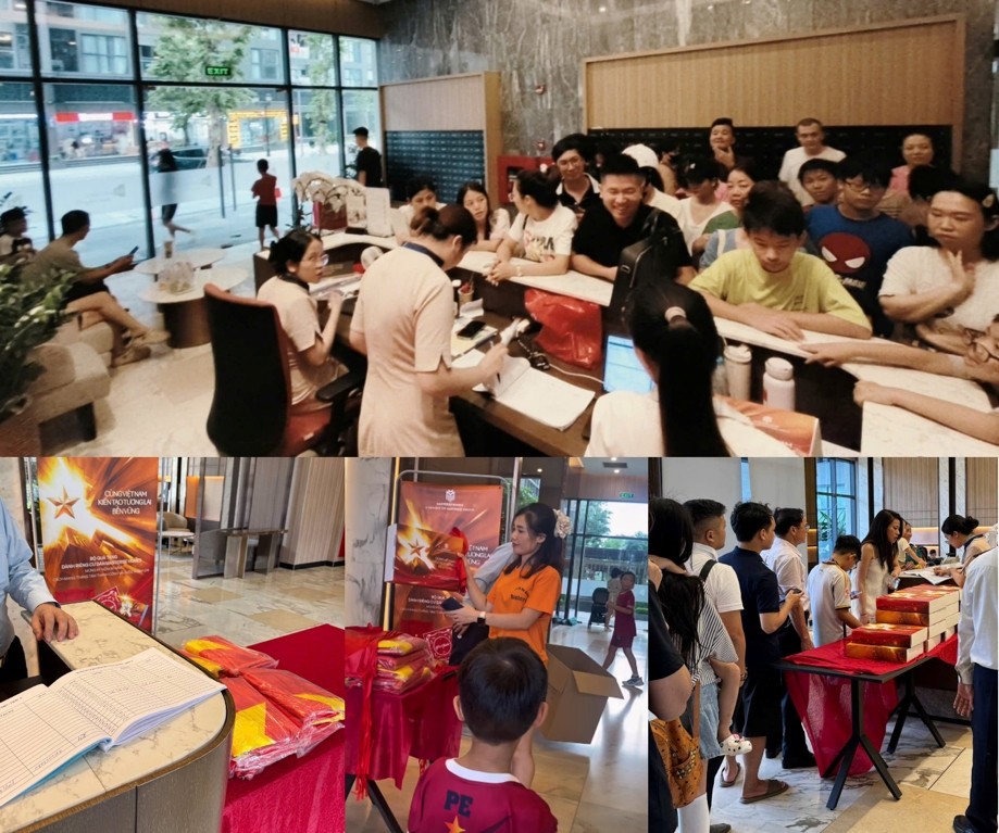 Cư dân Masterise Homes nhận quà “yêu nước”, tự hào chung tay “phủ đỏ” Việt Nam
