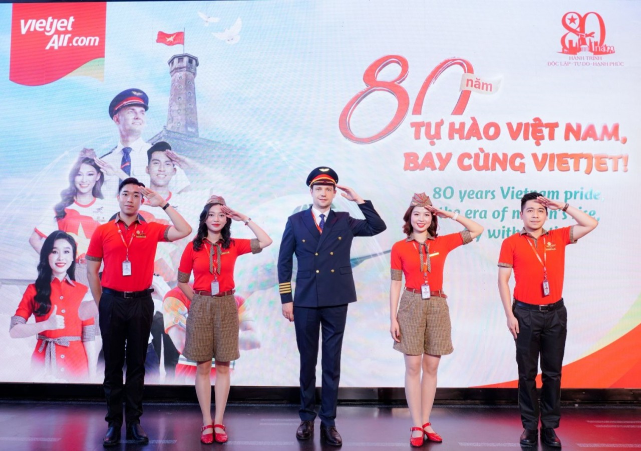 Vietjet với không gian trải nghiệm đặc biệt ấn tượng tại Triển lãm 80 năm Hành trình Độc lập - Tự do - Hạnh phúc