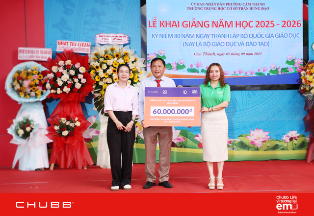 Hàng ngàn học sinh được tiếp sức đến trường từ sáng kiến giáo dục bền bỉ 20 năm của Chubb Life Việt Nam