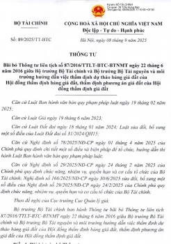 Bãi bỏ quy định cũ về thẩm định dự thảo giá đất