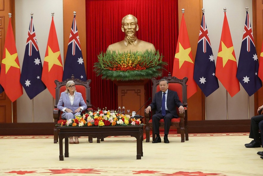 Tổng  Bí thư Tô Lâm tiếp Toàn quyền Australia Sam Mostyn