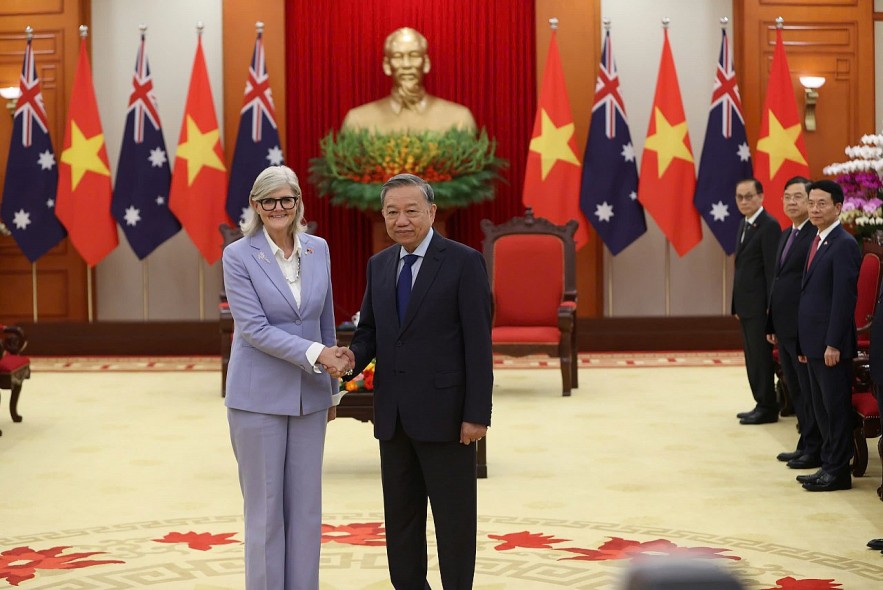 Tổng  Bí thư Tô Lâm tiếp Toàn quyền Australia Sam Mostyn