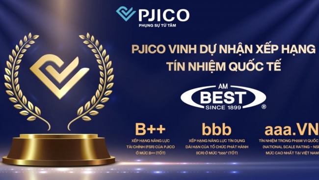 PJICO 8 năm liên tiếp được AM Best duy trì xếp hạng tín nhiệm tốt