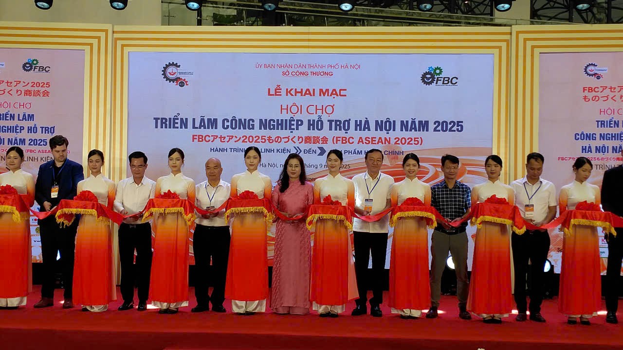 Khai mạc Hội chợ Triển lãm Công nghiệp hỗ trợ Hà Nội năm 2025