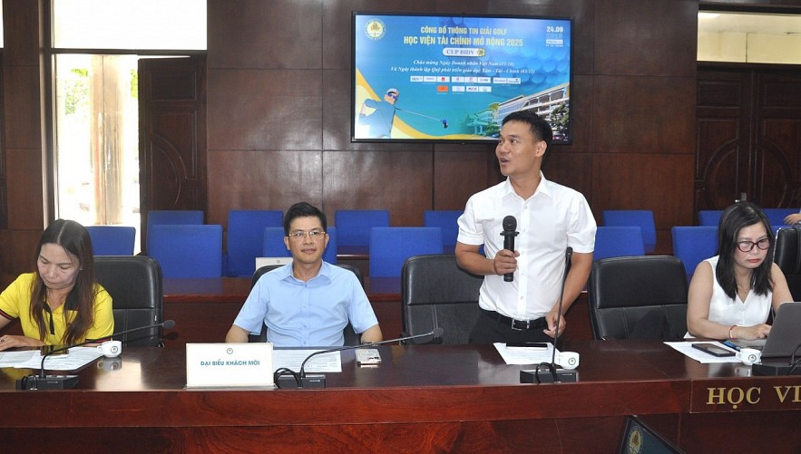 Công bố thông tin giải Golf Học viện Tài chính mở rộng năm 2025 - Cup BIDV