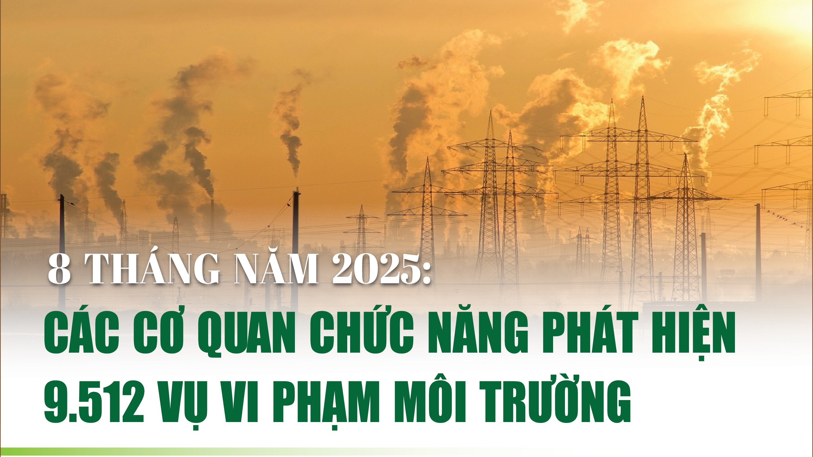 Infographics: Các cơ quan chức năng phát hiện 9.512 vụ vi phạm môi trường trong 8 tháng năm 2025