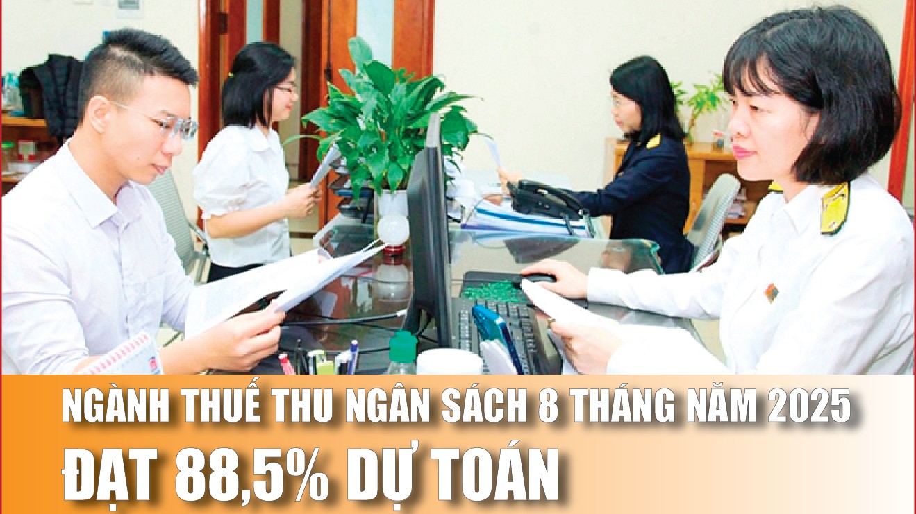 Infographics: Ngành Thuế thu ngân sách nhà nước 8 tháng ước đạt 1.740.000 tỷ đồng