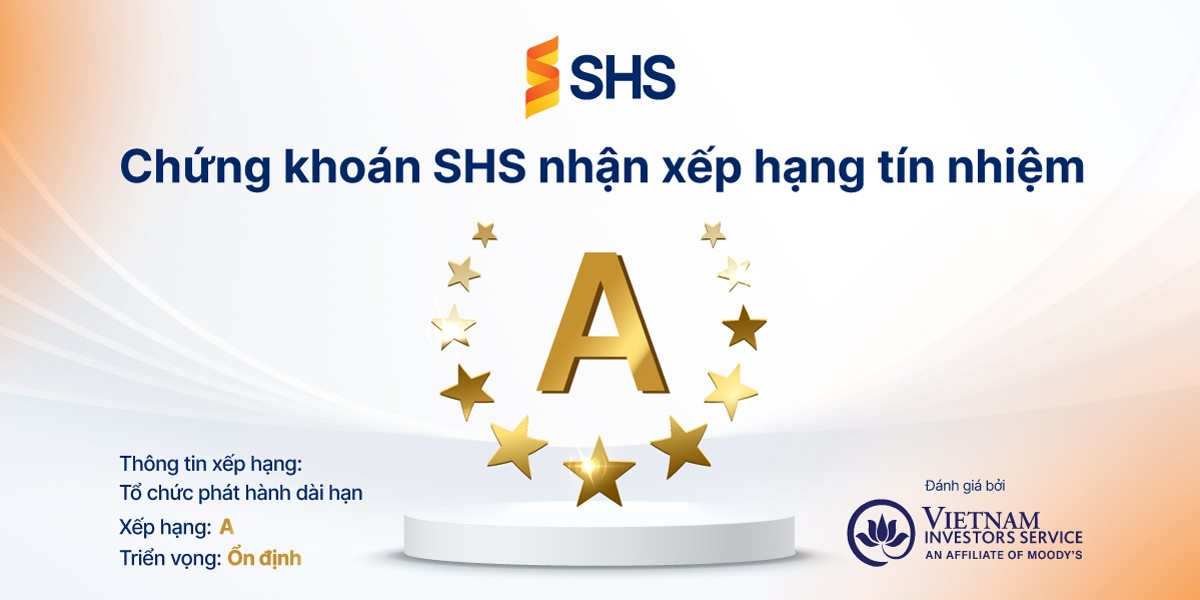 SHS được xếp hạng A - Triển vọng ‘Ổn định’ ngay trong lần đánh giá đầu tiên của VIS Rating