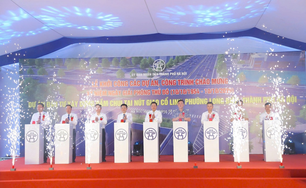 Hà Nội khởi công dự án hầm chui nút giao Cổ Linh với tổng vốn gần 750 tỷ đồng