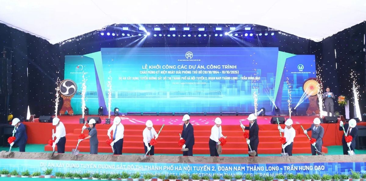 Hà Nội khởi công dự án đường sắt đô thị số 2, đoạn Nam Thăng Long - Trần Hưng Đạo Hà Nội khởi công dự án đường sắt đô thị số 2, đoạn Nam Thăng Long - Trần Hưng Đạo