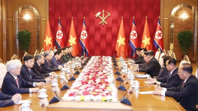 Tổng Bí thư Tô Lâm hội đàm với Tổng Bí thư, Chủ tịch Quốc vụ Triều Tiên Kim Jong Un