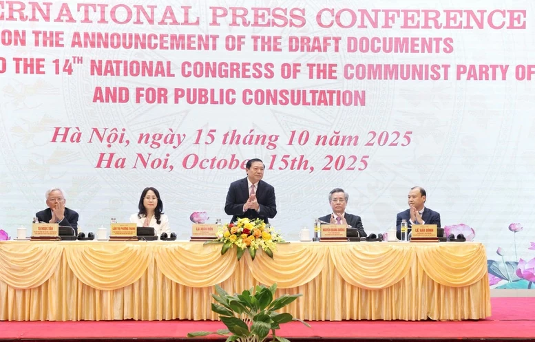 Họp báo quốc tế công bố dự thảo các Văn kiện trình Đại hội XIV của Đảng- Ảnh 1.