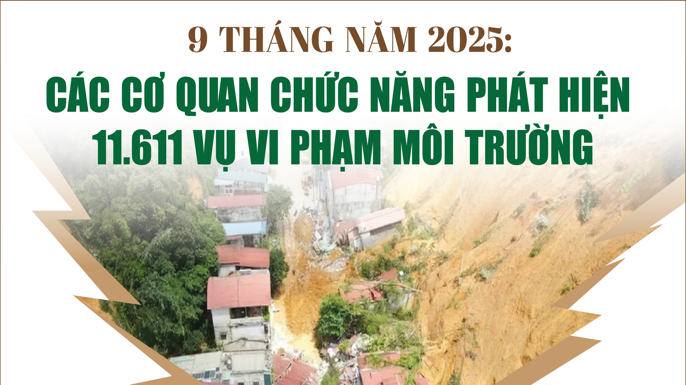 Infographics: Các cơ quan chức năng phát hiện 11.611 vụ vi phạm môi trường trong 9 tháng năm 2025