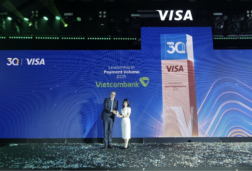 Vietcombank được Tổ chức thẻ quốc tế Visa vinh danh với 8 giải thưởng quan trọng năm 2025