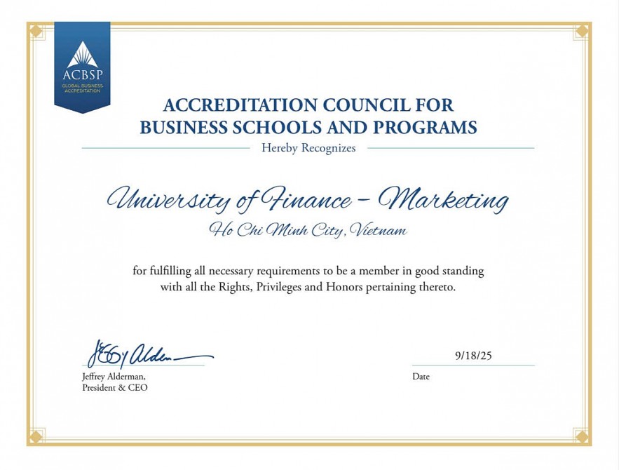 UFM Joins ACBSP: Advancing Global Standards in Business Education UFM Joins ACBSP: Advancing Global Standards in Business Education