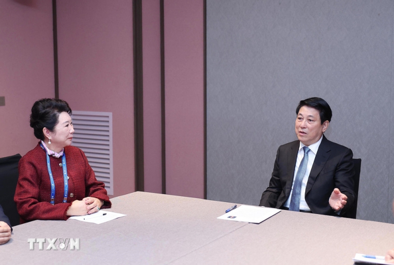 Tuần lễ cấp cao APEC 2025: Chủ tịch nước Lương Cường tiếp và làm việc với các Tập đoàn lớn- Ảnh 1. Tuần lễ cấp cao APEC 2025: Chủ tịch nước Lương Cường tiếp và làm việc với các Tập đoàn lớn- Ảnh 1.