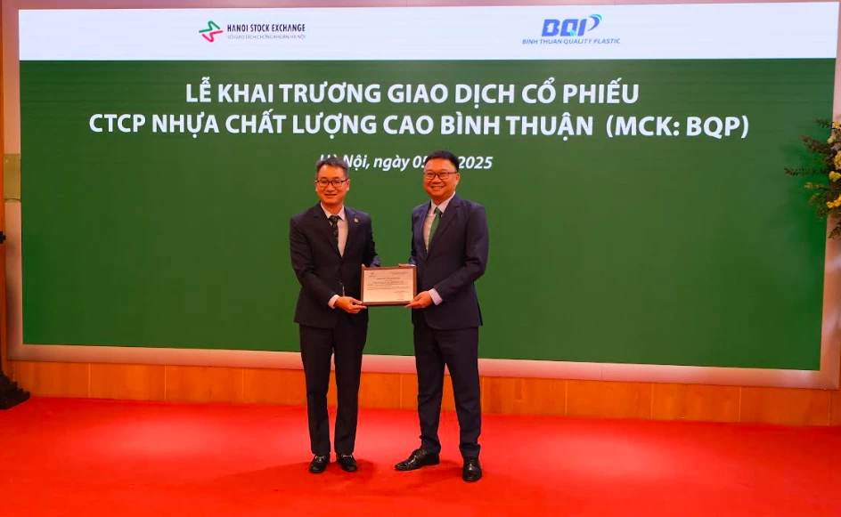 Cổ phiếu BQP của Công ty Nhựa Chất lượng cao Bình Thuận chính thức niêm yết trên UPCoM Cổ phiếu BQP của Công ty Nhựa Chất lượng cao Bình Thuận chính thức niêm yết trên UPCoM