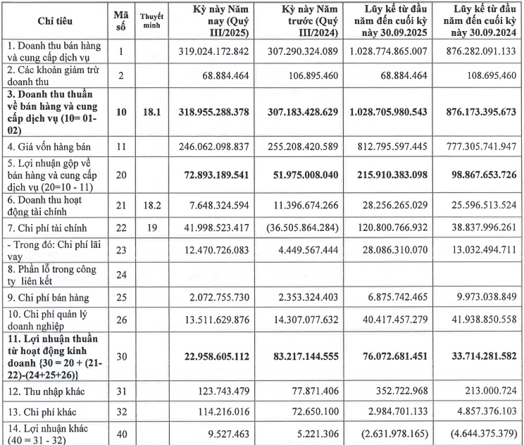 Biên lợi nhuận cải thiện không đủ bù áp lực chi phí, lãi ròng Sợi Thế Kỷ giảm 87%
