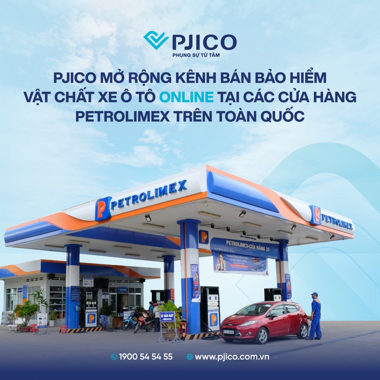 PJICO mở rộng kênh bán bảo hiểm ô tô online tại các cửa hàng Petrolimex toàn quốc