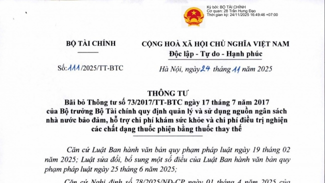 Bộ Tài chính ban hành thông tư mới bãi bỏ Thông tư số 73/2017/TT-BTC