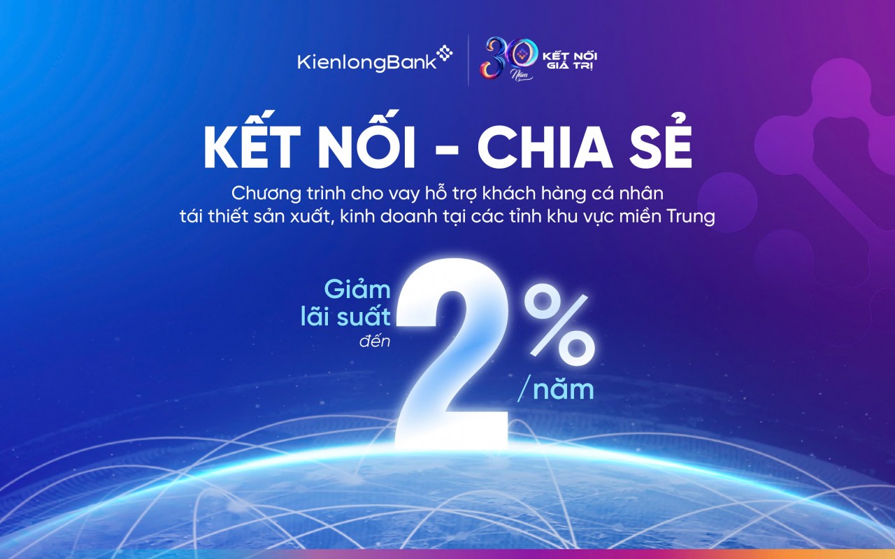 KienlongBank giảm lãi 2%, tăng tốc giải ngân phục hồi sinh kế cho bà con Miền Trung