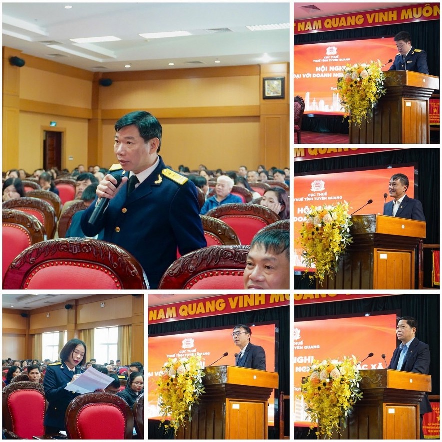 Thuế tỉnh Tuyên Quang đối thoại với gần 150 doanh nghiệp, hợp tác xã trên địa bàn tỉnh Thuế tỉnh Tuyên Quang đối thoại với doanh nghiệp, hợp tác xã trên địa bàn tỉnh