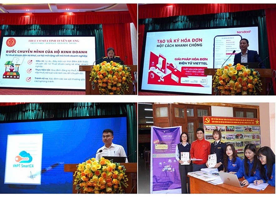 Thuế Cơ sở 4 tỉnh Tuyên Quang đẩy mạnh tuyên truyền, hướng dẫn hộ kinh doanh kê khai thuế