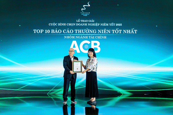 ACB được vinh danh “Top 10 Báo cáo thường niên tốt nhất” trong nhóm ngành tài chính ACB được vinh danh “Top 10 Báo cáo thường niên tốt nhất” trong nhóm ngành tài chính