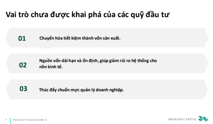 Tận dụng thời cơ phát triển, thị trường vốn cần trụ cột quỹ đầu tư dài hạn Tận dụng thời cơ phát triển, thị trường vốn cần trụ cột quỹ đầu tư dài hạn
